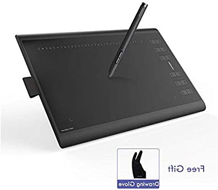 HUION Inspiroy H1060P Tableta Gráfica, Versión Mejorada de la Tableta Gráfica New 1060PLUS con Lápiz sin Batería, Compatible con Windows Mac Android, óptima para Oficina en casa y E-Learning