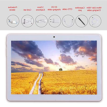 Android 7.0 Tableta de 10 pulgadas con WIFI de cuatro núcleos Navegación Bluetooth 4GB RAM 64GB de memoria Dual SIM 3G también es un teléfono móvil