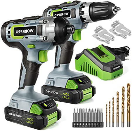 WORKPRO Taladro Atornillador 20V, Taladro