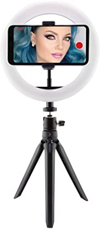 Ksix Kit Studio Live Anillo LED con TRÍPODE para Smartphone