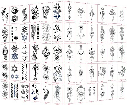 Tatuajes temporales para adultos, mujeres,