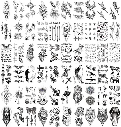 HOWAF Pequeños tatuajes impermeables temporales