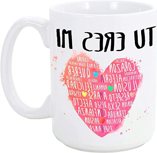 MUGFFINS Taza para Regalar a Enamorados/San Valentín - Tú Eres mi corazón – cerámica 350 ml - Tazas con Frases de Regalo para Novios/Novias. Aniversarios