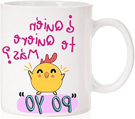 MardeTé Taza ¿Quién te Quiere más? Po Yo. Divertida Taza con la Frase del Pollo Famosa. Taza de Amor para Enamorados. Regalo Divertido