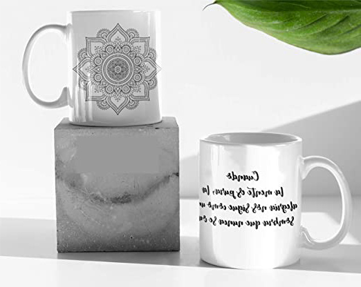Clapper Taza Frase motivadora. Regalo Original. Taza con Mandala