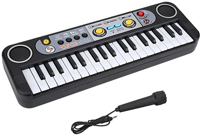 VGEBY1 Teclado Piano eléctrico, 37 Teclas ABS Plástico Eléctrico Piano Digital para Piano para niños