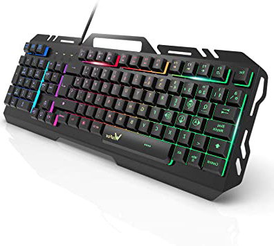Teclado Gaming, WisFox Colorido Arco