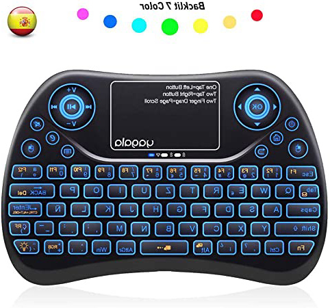 YAGALA Mini Teclado inalámbrico retroiluminado