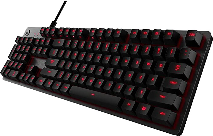 Logitech G413 - Teclado Gaming Mecánico, Teclas Retroiluminadas, Teclas Romer-G Táctil, Aleación de Aluminio 5052, Personalizable, Conexión de Paso de USB, QWERTY Español, Carbón