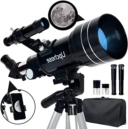 Upchase Telescopio Astronomico, 300/70mm Negro,