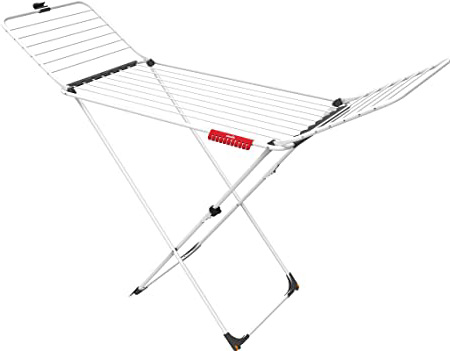 Tendedero Extra Varillas XXL - Tendedero plegable de acero y aluminio, con ruedas y varillas extra gruesas
