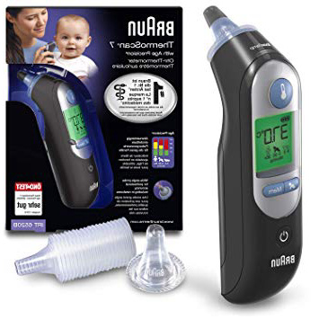 Braun ThermoScan 7 Black Edition - Termómetro de oído con Age Precision, color negro