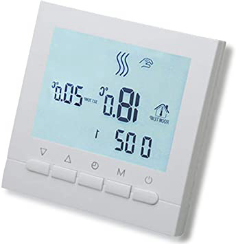 AVStar - Termostato inteligente programable para calefacción de calderas de gas - Pantalla LCD para facilidad de control y programación - carcasa blanco elegante - funciona con pilas