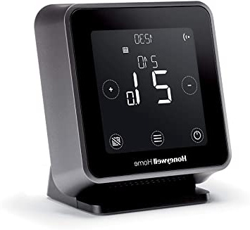 Honeywell Home T6R Termostato inteligente inalámbrico con WiFi y aplicación móvil, ahorra energía y dinero, compatible con Apple HomeKit, Google Home, Amazon Alexa e IFTTT, negro (1 pieza)