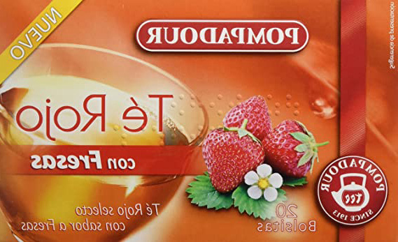 Pompadour Té Rojo con Fresas