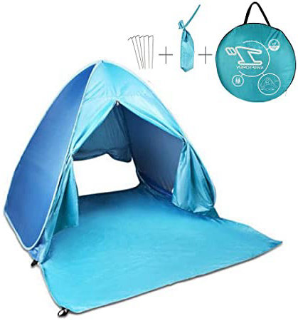 FBSport Pop Up Tienda de campaña para la Playa Sol refugios, con Cremallera para Puerta, automático y su Propio Funda de Transporte Ligero portátil Familia Anti UV Playa Sombra Tienda Sol Refugio