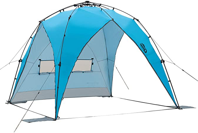 Qeedo Quick Coast Tienda de Playa, construcción rápida, protección Solar UV80 - Azul