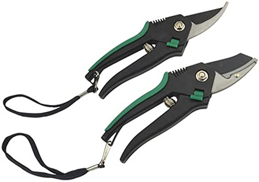 Brüder Mannesmann Werkzeuge M63202 Set de Tijeras de Podar, Black, Única
