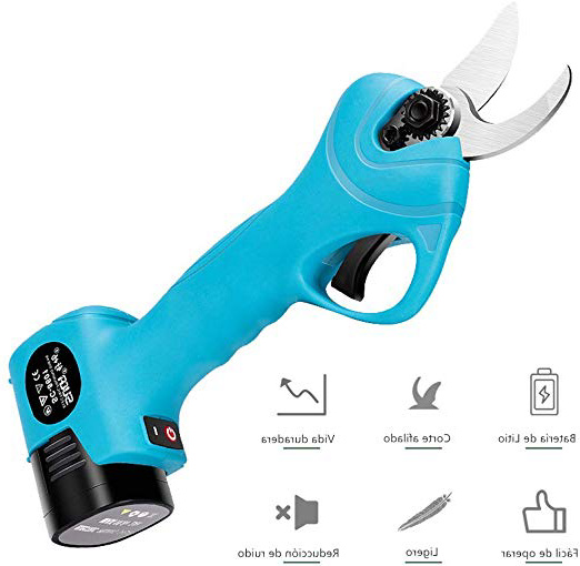 Bostar Cortador Eléctrico de Ramas Podadora inalámbrico Profesional Tijera 16.8V Fuerte Hoja de Acero Dentro de 25MM para árboles Jardín