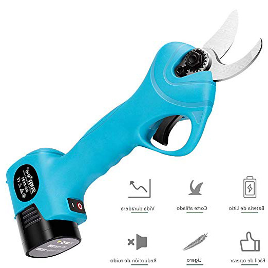 Bostar Cortador Eléctrico de Ramas Podadora inalámbrico Profesional Tijera 16.8V Fuerte Hoja de Acero Dentro de 25MM para árboles Jardín