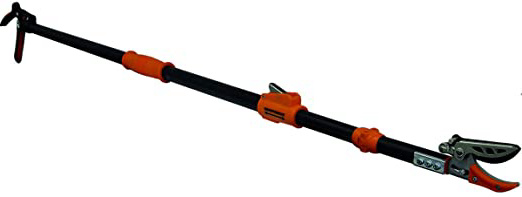 Garten Primus 01410 - Tijeras de jardín Extensibles (137,5 x 9 x 3,1 cm), Color Negro y Naranja