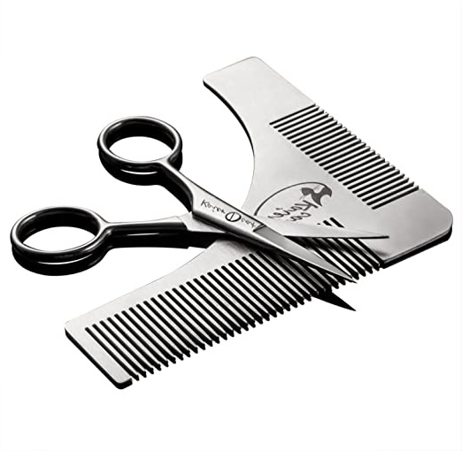 







Conjunto de herramienta para dar forma a la barba y tijeras de acero inoxidable para recortar y asear la barbaRegalos para el día del padre, Regalos para el hombre






