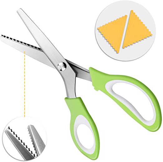 Baban Tijeras 5MM Triángulo Dentado paño Tijeras Tijeras Tijera Dental Material de la Manija ABS + Acero Inoxidable