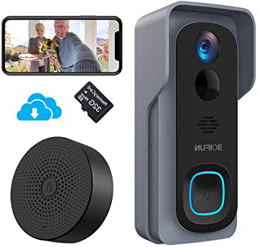 







Timbre Inalámbrico con Cámara, BOIFUN HD 1080P Video Timbre Inteligente WiFi, IP66 Exterior Impermeable, Batería de 6700mAh, Visión Nocturna, Comunicación Bidireccional [Tarjeta SD 32G Instalada]






