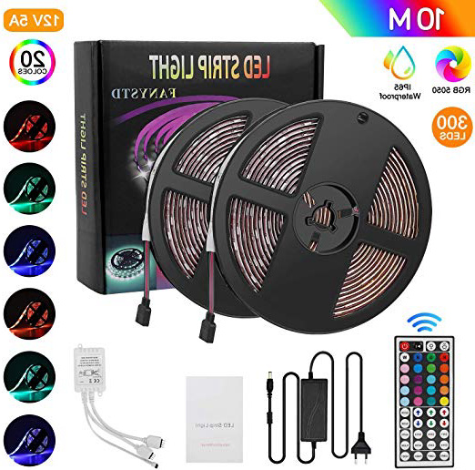







Tiras LED 10M 5050 RGB Tiras de Luces LED Iluminación con 300 12V, Adaptador de Alimentación 5A Impermeable IP65, Control Remoto de 44 Claves LED Kit Completo [Clase de eficiencia energética A+++]






