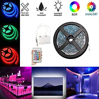 Luces de tira del RGB LED de 3 metros, luces de tira flexibles de las luces de tira del RGB LED a batería impermeables, luces de tira que cambian de color