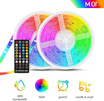TASMOR Tira LED Música 10M 300LEDs, RGB 5050 Tira LED Iluminación Impermeable Música Activada con Controlador, IP65 Luces de Tira Led Control Musical para Decoración de Habitación y Fiestas