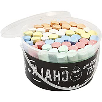 Tiza de pavimento Jumbo para exteriores, colores surtidos, 50 unidades
