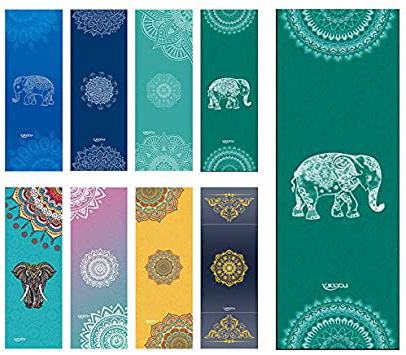 Ucooly Toalla de YogaAntideslizante Toalla con de Spray Gratuita Bottle,Caliente Toalla de Yoga con de Esquina Bolsillos, Fitness, Bikram,Ashtanga, Pilates 65x183cm by