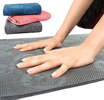 MEESU Toalla de Yoga Caliente Antideslizante, Toalla de Microfibra Suave Absorbente 100%, Toallas de Bikram Antideslizantes Ideales para Pilates de Yoga Caliente Bikram