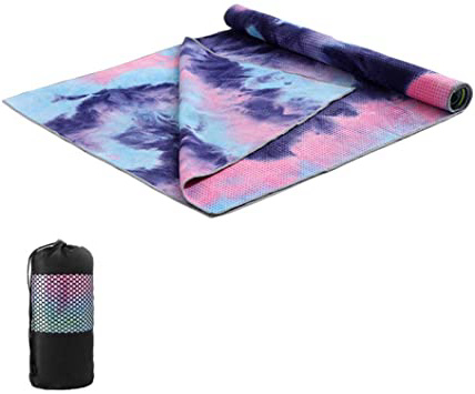 FJROnline Toalla de Yoga Antideslizante, Microfibra Absorbente de Sudor, Toalla de Secado rápido, Ideal para Yoga Caliente, Pilates y Entrenamiento