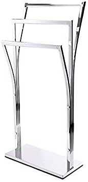 MSV TOALLERO 3 Niveles DE Acero Cromado 41X18,5X87 CM, Plateado, 18.5x41x87 cm