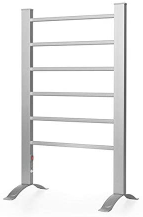 InnovaGoods | Toallero eléctrico aluminio | toallero de pared y suelo | Secador de toallas | Gris | 55 x 91 x 35 cm