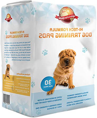 Almohadillas De Entrenamiento Para Cachorros Paquete De 30 (60 x 60 cm) Nuevo Tamaño Superabsorbente | Esta Nueva Solución Exclusiva De 5 Capas Protege Las Alfombras De Pisos Laminados De Olores