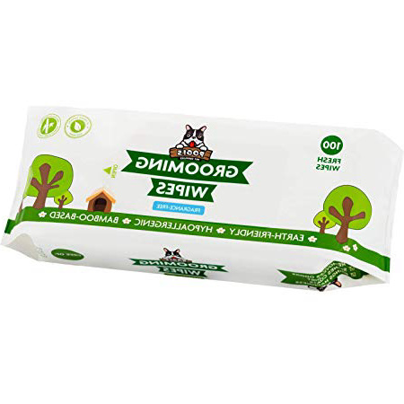 Pogi's Grooming Wipes - Toallitas húmedas - 100 toallitas desodorantes para Perros - No perfumadas, Naturales, Extra Grandes, biodegradables