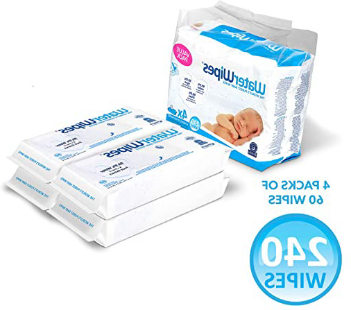 WaterWipes, paquete de 4 X 60 toallitas (240)