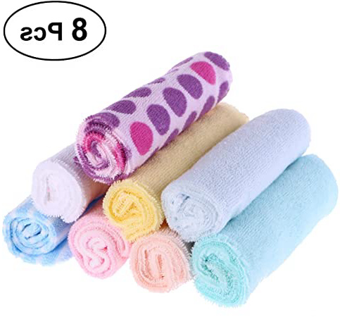 YeahiBaby 20cm Toallitas para toallitas para bebé - algodón suave, paquete de 8