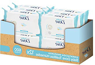 Baby Dove Toallitas húmedas hidratación profunda - Pack de 12 x 50 (Total: 600 toallitas)