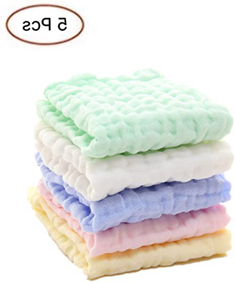 Toallitas para bebés de muselina para bebés recién nacidos - Toallitas extra suaves de algodón orgánico natural - Toallita para toalla facial para pieles sensibles