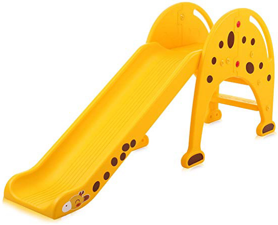 Baby Vivo Tobogán Parque para Infantil Niños Recto Diapositiva Interior y Aire Libre Juguetes Jardín Jirafa en Amarillo