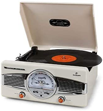 AUNA MG-TT-82C Tocadiscos Retro -