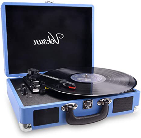 VOKSUN Tocadiscos, Bluetooth Tocadiscos Vinilo