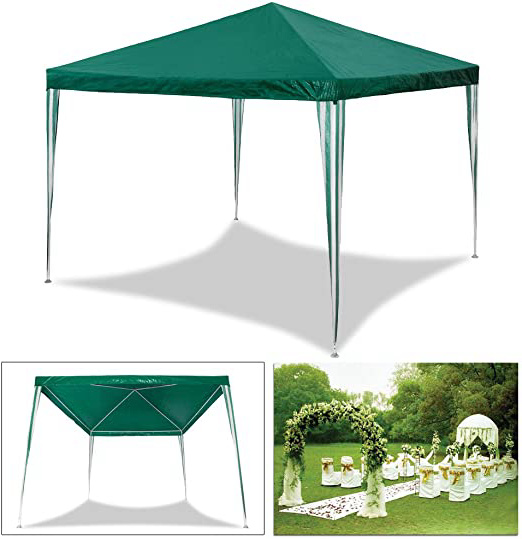HG 3 x 3 m pérgolas para boda sombría, marquesina toldos Carpa Tienda para playa camping jardín resistente al agua Pavillion, color verde