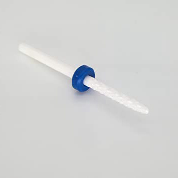 NBB Broca de cerámica 1pc Broca 3/32"2.35mm Llama Llama pequeña para partícula,broca de manicura de cerámica blanca, brocha de belleza de uñas, manicura eléctrica, sin herrumbre (Medio, Azul)