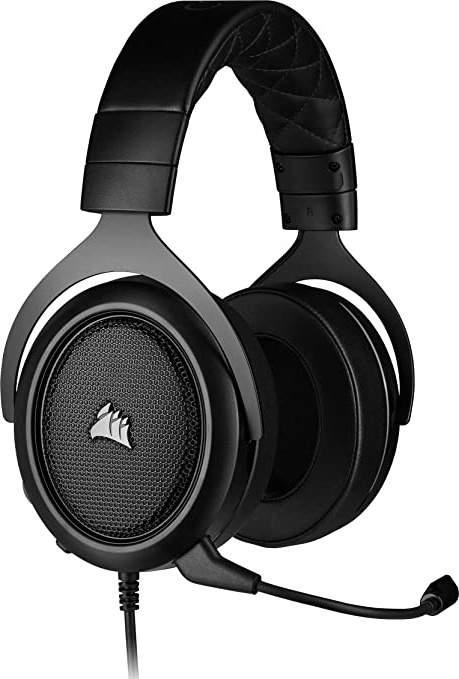 
                
                    
                    
                

                
                    
                    
                        Corsair HS50 Pro Stereo Auriculares para Juegos (Ajustables Espuma viscoelástica Almohadillas, Ancelación del Ruido extraíble micrófono, Compatible con PC, PS4, Xbox One, Switch y móviles), Negro
                    
                

                
                    
                    
                
            