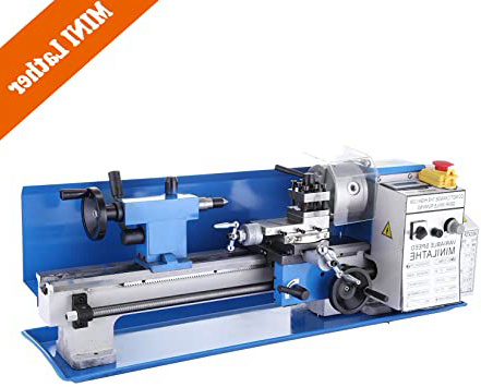 Autovictoria Mini Torno 550W 7x14 pulgadas Máquina Velocidad Variable 2500 RPM 550W Mini Metal Torno Micro Metal Fresadora con DRO y 4 "Chuck (modelo-CJ18A)